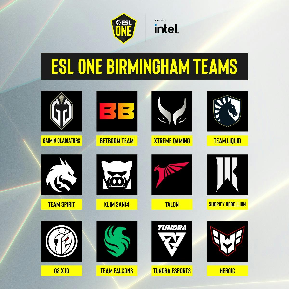 ESL One Birmingham 2024 Teams